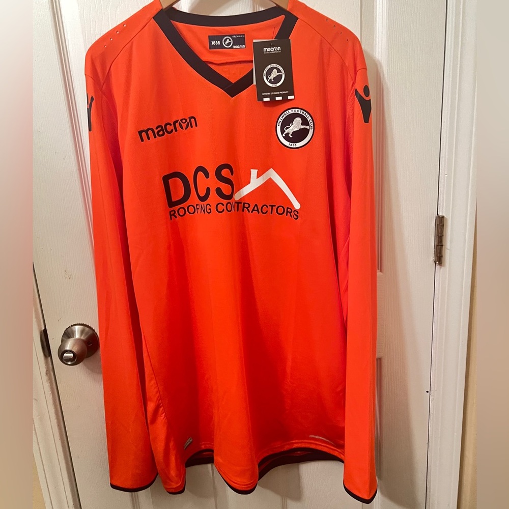 Millwall FC Soccer Jersey 2018/19 Authentic Third Shirt w/ L/S EU-Sizes 4XL 6XL